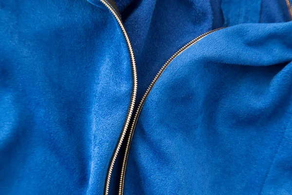 Uzamknout na modré tkanině jako pozadí — Stock fotografie