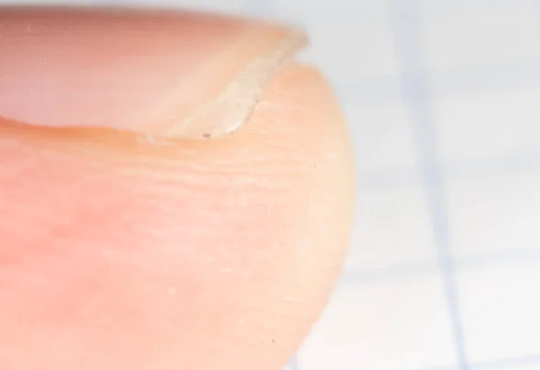 Human finger. macro — Stock Photo, Image