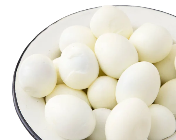 Beyaz zemin üzerine haşlanmış yumurta — Stok fotoğraf