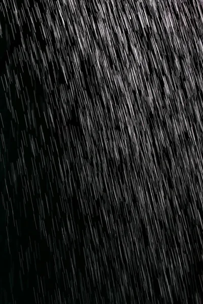 Déšť na černém pozadí — Stock fotografie