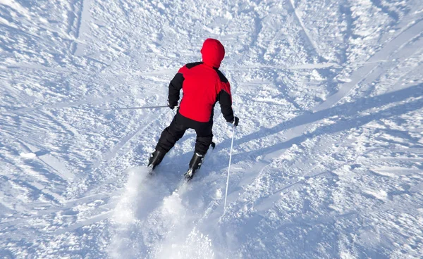 Άνθρωπος σκι το χειμώνα — Φωτογραφία Αρχείου