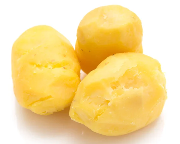 Boiled potatoes on a white background — Stock Photo, Image
