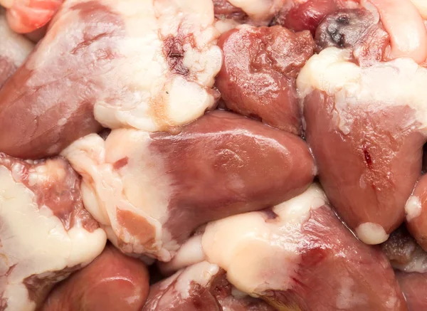 Chicken hearts as background — Stock Photo, Image