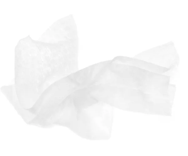 Guardanapo branco sobre um fundo branco — Fotografia de Stock
