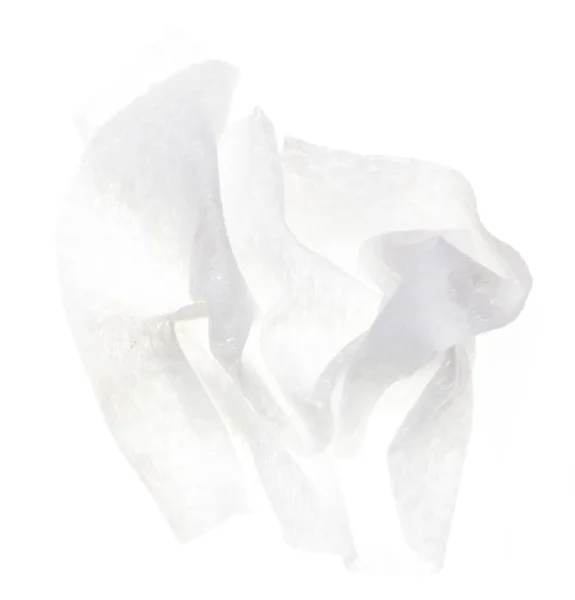Біла серветка на білому тлі — стокове фото