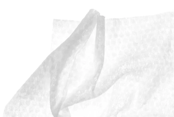 Beyaz bir arka plan üzerinde beyaz peçete — Stok fotoğraf