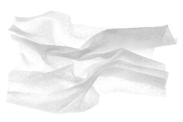 ผ้าเช็ดปากสีขาวบนพื้นหลังสีขาว — ภาพถ่ายสต็อก