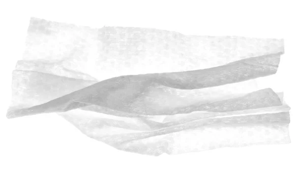 Beyaz bir arka plan üzerinde beyaz peçete — Stok fotoğraf