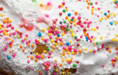 Paskalya 'da renkli darı. Makro. Soyut bir dokunun fotoğrafı