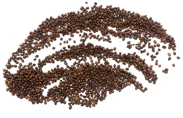 Coffee Beans White Background Photos Studio — Stock Photo, Image