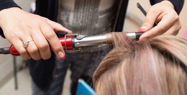 Wrap Hair Curling Beauty Salon — Stock Photo, Image