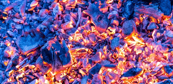 Burning Charcoal Background Texture Park Nature — Stock Photo, Image