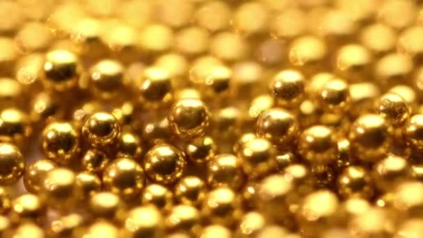 Abstract Golden Bubbles Footage Background — Stock Video