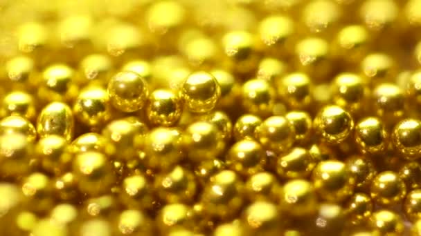 Abstract Golden Bubbles Footage Background — Stock Video