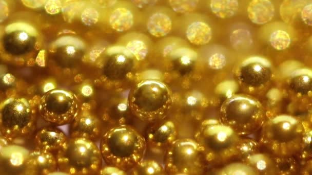 Абстрактные Золотые Пузыри Фона — стоковое видео