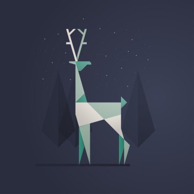 Noel Reindeer illüstrasyon