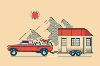 seyahat dağ kadar kamyonu seç