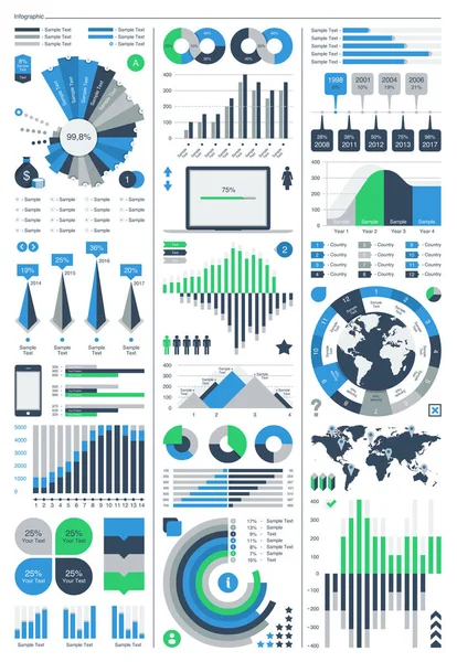 Infografische Elemente gesetzt — Stockvektor