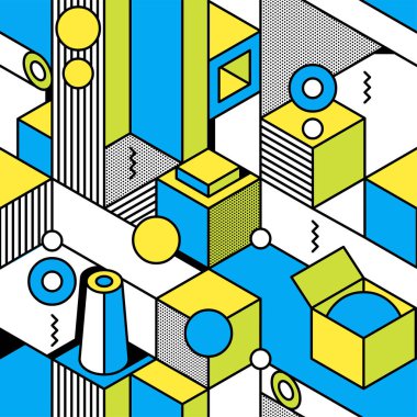 Geometrik soyut kompozisyon