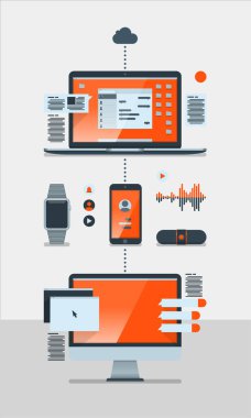 teknoloji infographics kalıp