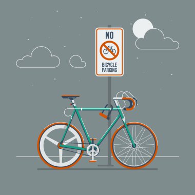 Fixed bike infographic clipart