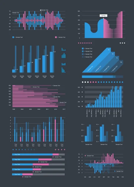 Infografische Elemente gesetzt — Stockvektor