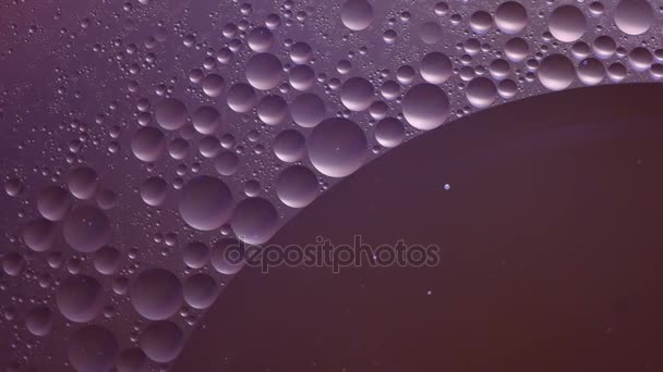 Абстрактні фони. Нафтові бульбашки на воді, абстракція відео. Макро — стокове відео