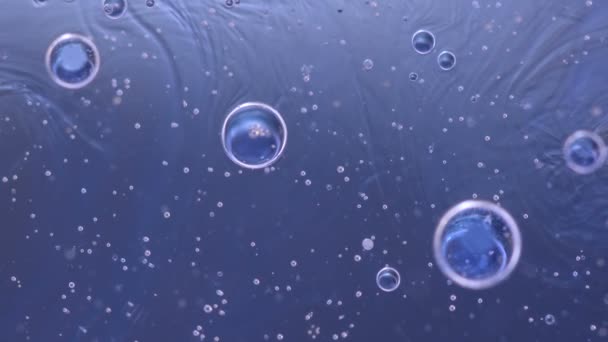 Olja pladdrar på vatten, abstraktion video. Makro — Stockvideo