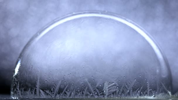 Eingefrorene Blase, Winterurlaub Hintergrund, — Stockvideo