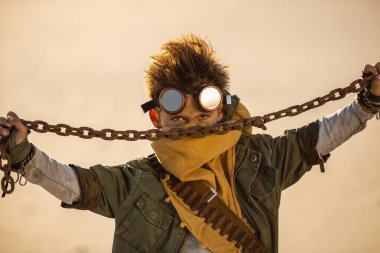 Bir Wasteland Post-apocalyptic Boy Outdoors