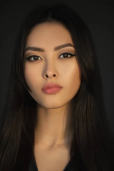 Asian Woman Beauty Face Closeup Portrait — Stock Photo, Image