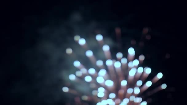 Abstraktní rozostření Fireworks — Stock video