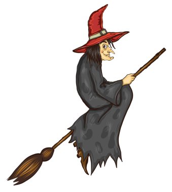 Halloween cadı illüstrasyon