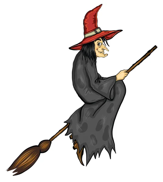Illustration de sorcière d'Halloween — Image vectorielle