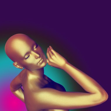 Kadın vücudunun 3D render 