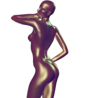 Kadın vücudunun 3D render 