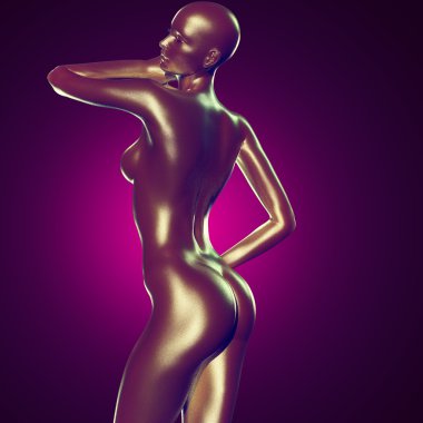 Kadın vücudunun 3D render 