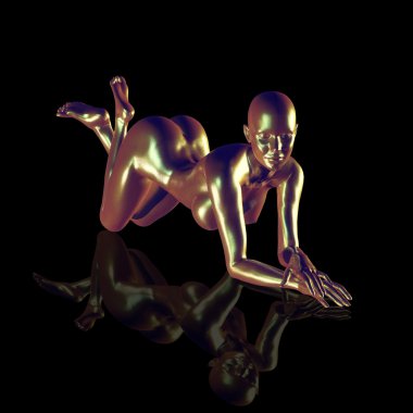 bir erkek 3D render çizimi