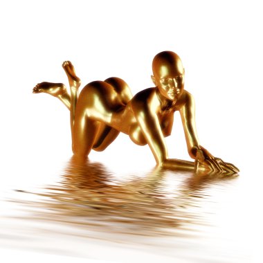 bir erkek 3D render çizimi