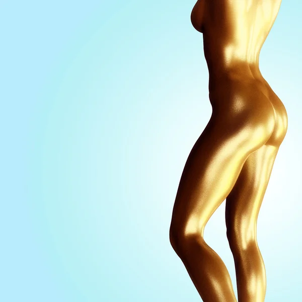 3D tavené ilustrace ženského těla — Stock fotografie