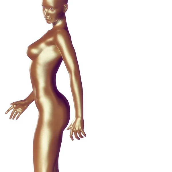 Kadın vücudunun 3D render — Stok fotoğraf