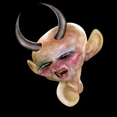 3d canavar ile Halloween arka plan