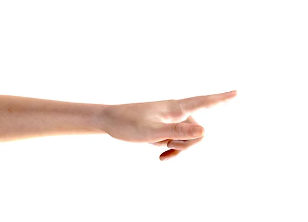 3d renderização de mão afiada isolado em branco — Fotografia de Stock