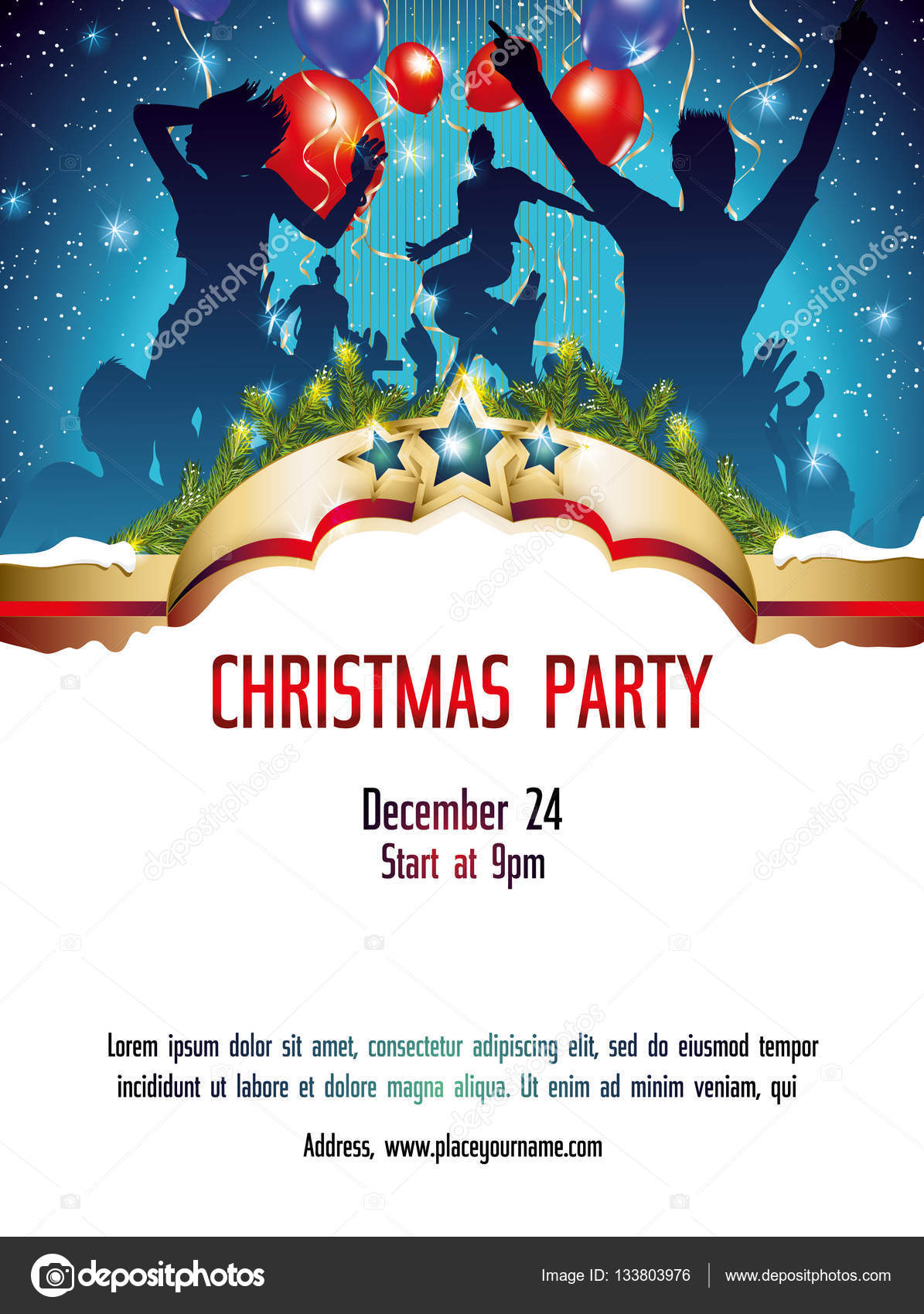 Christmas Party Invitation Background