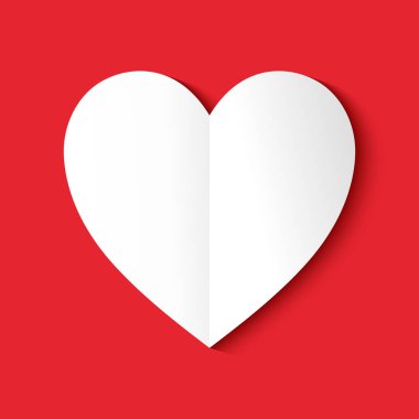 Kağıt kalp arka plan katlanmış