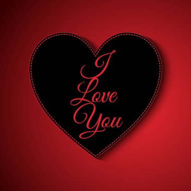 Ben ile Sevgililer günü arka plan metin seviyorum