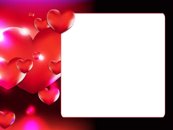 Aftelkalender voor Valentijnsdag fotolijstjes — Stockvector