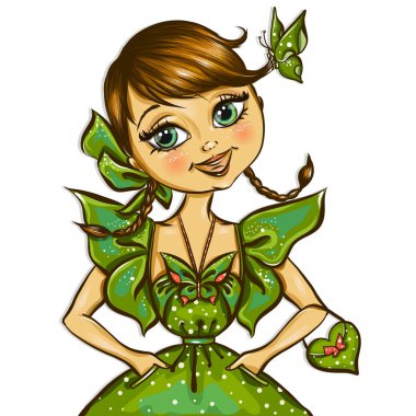 Kelebek kız güzel bahar