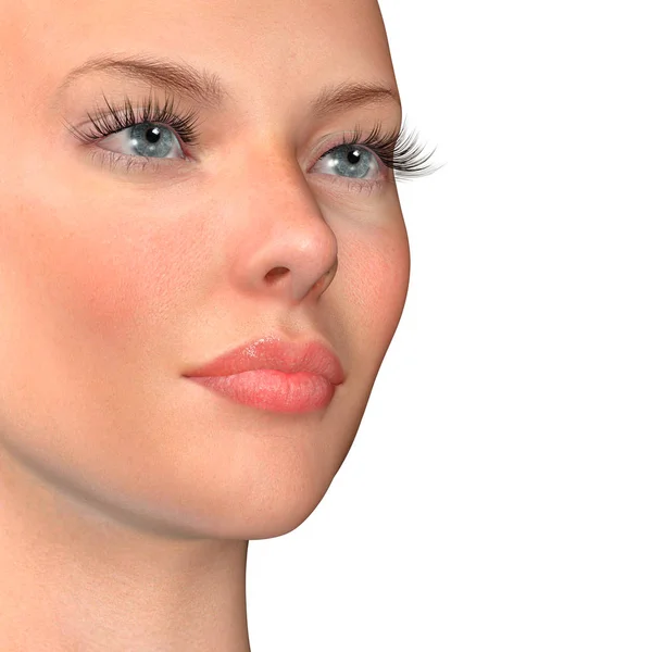 3d illustration of a woman beauty portrait — Stock Photo, Image