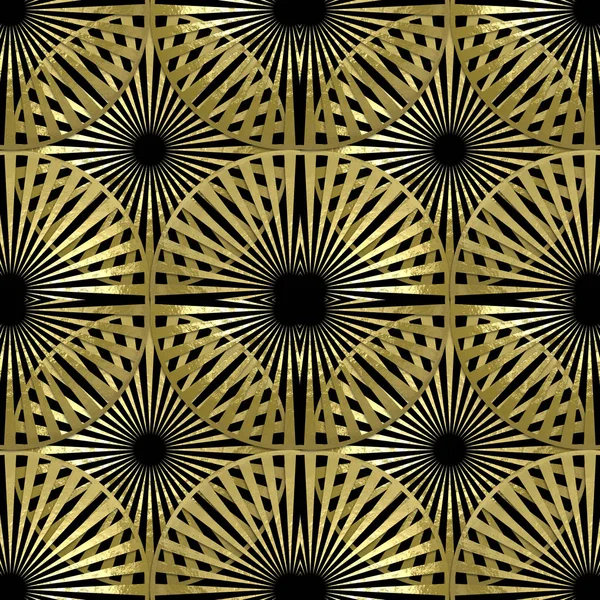 Gyllene cirkulär sömlös design — Stockfoto